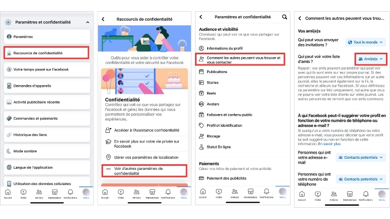 Comment masquer sa liste d&rsquo;amis Facebook sur t&eacute;l&eacute;phone et tablette